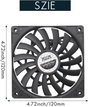 Thin 12mm Thickness 120X120X12mm 12V Desktop Computer Host Quiet Fan with Speed 12CM Chassis Cooling Fan