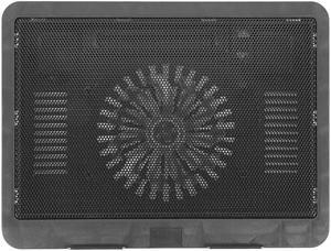 Laptop Fan Cooling Pad with Big Fans, Portable Laptop Cooling Fan with 2 in 1 USB Port, Blue LED Light, Adjustable Stand