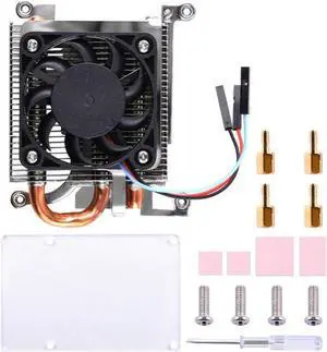 PWM Tower Cooling Fan for R-aspberry Pi 3B/3B+/4B PWM Speed Regulating Cooling Thermal Cooling Device with Thermal Pad