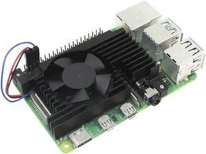 For R-aspberry Pi 4B Development Board Radiator Equipped with 3510 Ultra Silent PWM Speed Regulating Cooling Fan Module