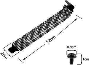 20 Pieces PCI Slot Cover Hard Steel Dust Filter Blanking Plate, Vented Slot Covers for Computer Cases with 20 Screws