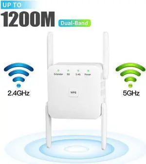 5G Wifi Reapter Wifi Amplifier 1200Mbps Wireless Home Wi-Fi Singal Booster 2.4G Long Ranger Wi Fi Extender Internet Repiter