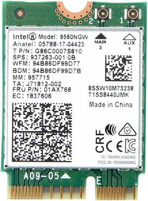 1730Mbps For I-ntel Dual Band Wireless AC 9560 Desktop Kit Bluetooth 5.0 802.11ac M.2 CNVI 9560NGW Wifi Card With Antenna(9560ac card)
