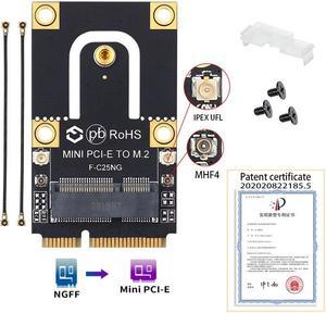 NGFF M.2 Key To Mini PCI-E PCI Express Converter Adapter F-C25NG For I-ntel 9260 8265 7260 AC NGFF Wifi Bluetooth Wireless Card(Adapter and gift)