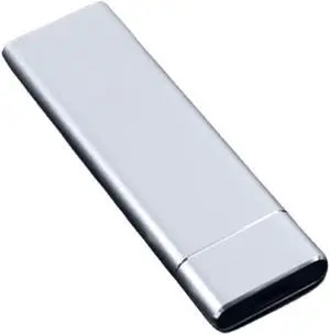 NVME Hard Disk Drive Box USB3.1 Type-C Hard Drive Enclosure 10Gbps External SDD Enclosure Aluminum Alloy M.2 M Key PCIE NVME(Silver)