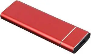 NVME Hard Disk Drive Box USB3.1 Type-C Hard Drive Enclosure 10Gbps External SDD Enclosure Aluminum Alloy M.2 M Key PCIE NVME(Red)