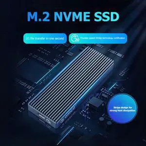 USB 3.2 Type-C Mobile SSD External Case 20Gbps High Speed M.2 NVMe M Key B+M Key Solid State Drive Enclosure