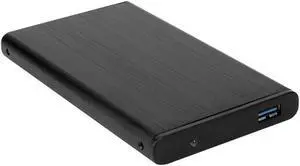 External HDD SSD Enclosure Tool Free 2.5 Hard Drive Case SATA III II I to USB3.0 HDD Case with USB Cable Pouch New (Black)