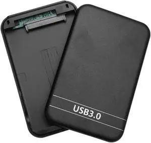 2.5 inch SATA to USB 3.0 HDD SSD Case SATA2 SATAII hard drive Enclosure External Hard Disk mobile Box for Windows Mac OS (Black)
