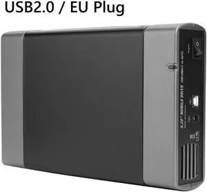 5.25inch External Hard Drive Case USB3.0/2.0 To SATA SSD HDD Hard Disk Box Support DVD 16 Speed 480Mbps Recording Hard Disk Case(USB 2.0 EU Plug)