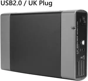 5.25inch External Hard Drive Case USB3.0/2.0 To SATA SSD HDD Hard Disk Box Support DVD 16 Speed 480Mbps Recording Hard Disk Case(USB 2.0 UK Plug)