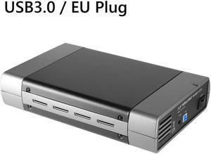 5.25inch External Hard Drive Case USB3.0/2.0 To SATA SSD HDD Hard Disk Box Support DVD 16 Speed 480Mbps Recording Hard Disk Case(USB 3.0 EU Plug)