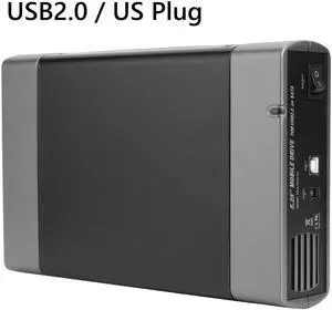 5.25inch External Hard Drive Case USB3.0/2.0 To SATA SSD HDD Hard Disk Box Support DVD 16 Speed 480Mbps Recording Hard Disk Case(USB 2.0 US Plug)