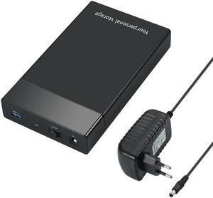 External 6Gbps USB 3.0 to SATA III 2.5Inch 3.5Inch Hard Drive Enclosure HD SSD HDD Case For 2.5" 3.5" Laptop Desktop Hard Disk(EU Plug)