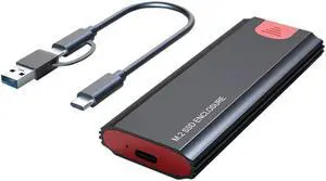 Dual Protocol M2 Ssd Case M.2 To USB Type C Nvme Enclosure Mobile Hard Disk Box Accessories For Nvme Pcie Ngff Sata M/b Key SSd(Black C-C OTG)