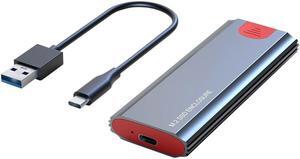 Dual Protocol M2 Ssd Case M.2 To USB Type C Hard Drive Enclosure Mobile Hard Disk Box 2tb for Nvme Pcie Ngff Sata M/b Key Ssd(Grey C-A Cable)