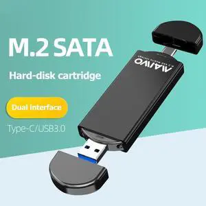 USB/Type-C 2 in 1 Hdd Solid State Case M.2 SATA Hard Drive Box  B Key/B&M Key SSD Adapter for 2230/2242/2260/2280 SSD