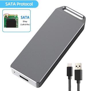 Up To 2TB M.2 External SSD Enclosure Solid State Drive Case SATA To USB 3.1 10Gbps/5Gbps Plug and Play for Desktop PC(SATA)