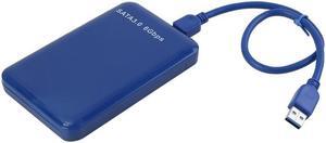 SSD Case 2.5inch SATA to USB 3.0 Hard Drive Enclosure for SSD Disk HDD Box Case Support UASP HD External Hard Disk cover (Blue)