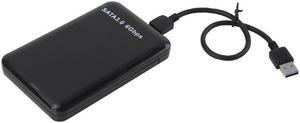 SSD Case 2.5inch SATA to USB 3.0 Hard Drive Enclosure for SSD Disk HDD Box Case Support UASP HD External Hard Disk cover (Black)