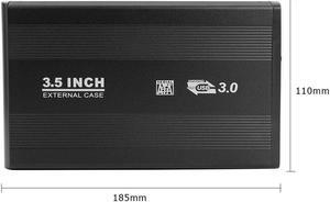 3.5 inch Hard Disk Case SATA To USB3.0 Aluminum Alloy HDD Case External Hard Drive Enclosure With USB Cable For Computer Laptop(B)