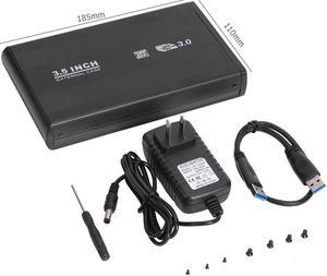 3.5 inch USB 3.0 To SATA Port Portable 5-Gbps External SSD Hard Drive Enclosure Compatible Operating System For Windows 98/SE(black C)