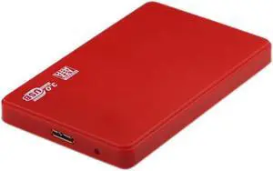 Harddisk Boxs USB C 3.0 2.5 Inch Serial Port HDD SSD Shell SATA 3.0 External Enclosure Hard Drive Disk Box Extra Hard Disk Case(Red)