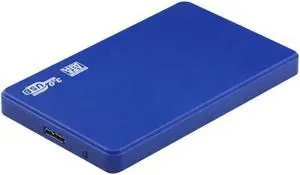 Harddisk Boxs USB C 3.0 2.5 Inch Serial Port HDD SSD Shell SATA 3.0 External Enclosure Hard Drive Disk Box Extra Hard Disk Case(Blue)