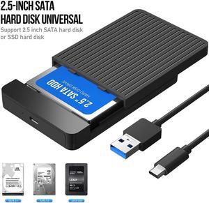 6GB/s 2.5 SATA to Micro-USB3.0/Type C 3.0 Adapter Hard Drive Enclosure for SSD Disk HDD Box Case HD External HDD Enclosure(USB3.0 to Type C)