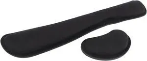 Gel Memory Foam Set Keyboard Wrist Rest Pad, Mouse Wrist Cushion Support for Office, Lightweight,Black
