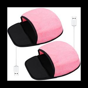 Heated Mouse Pad USB Heating Mouse Mats Winter Hand Warm Mousepad for Computer Laptop Mice Pads Accessories 2Pcs Pink