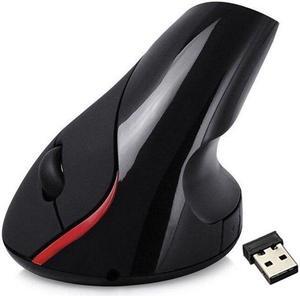2.4 Ghz Wireless Vertical Ergonomic Optical Rechargeable 5D 2400DPI Gaming Mouse Black