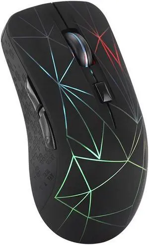 Dual-Mode Bluetooth Wireless Mouse Mute Luminous Rechargeable Mouse for Computer Notebook Office Gaming Mouse