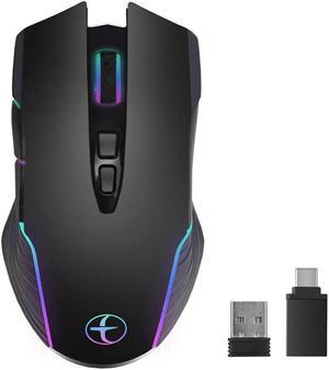 Wireless Mouse Mouse Jiggler Mouse Mover LED Rechargeable 2.4G Mause Ergonomic Mini Mouse USB Optical Mice 1600 DPI