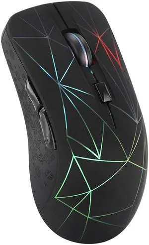 Bluetooth Wireless Mouse 1600 DPI Dual Mode 2 in 1 Cordless Bluetooth 5.0 + 2.4Ghz Mouse Rechargeable Gaming Mouse