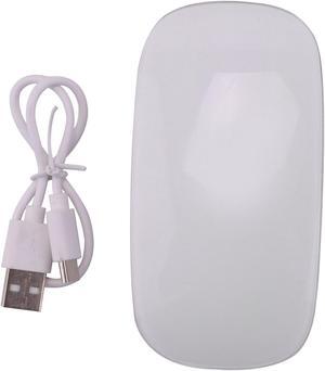 Bluetooth Wireless Magic Mouse Silent Rechargeable Computer Mouse Slim Ergonomic PC Mice for Mac book(White)