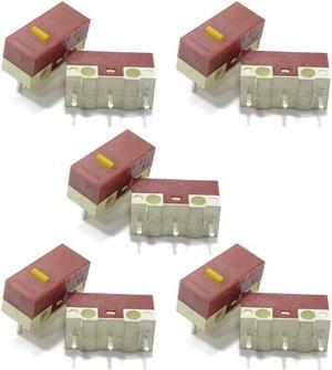 2/10Piece Mouse Micro Switch Micro Mute Button HUANO Silent Mouse Microswitch(10)