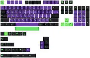 PBT Keycaps 135 Keys Cherry Profile DYE SUB EVA Purple Keycap For Mechanical Keyboard Japanese Russian Korean English(Japanese)