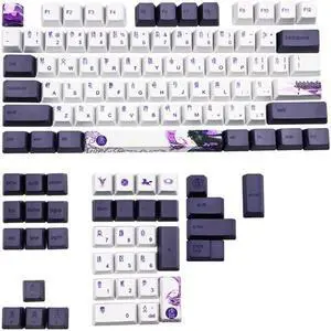 113 Keys Purple Datang Keycap PBT Sublimation Keyboard Keyca113 Keys Purple Datang Keycap PBT Sublimation Keyps OEM Profile GK61