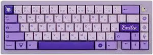 134Keys DYE-SUB Keycap XDA Purple Keycaps For Mechanical Keyboard Keycaps
