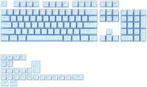 104 Keys/set PBT Keycaps  Backlit for Mechanical Keyboard OEM Profile(Blue)