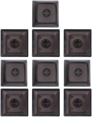 Crystal Keycaps PBT Backlit Keycaps w/ Transparent Layer for Mechanical Keyboard(Transparent Black)