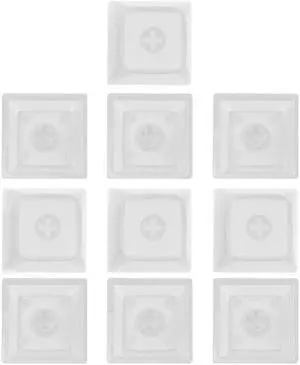 Crystal Keycaps PBT Backlit Keycaps w/ Transparent Layer for Mechanical Keyboard(Transparent White)