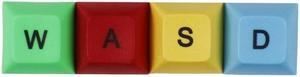Custom Keycap Set for Gaming Mechanical Keyboards Keycaps PBTSublimation Keycap(WASD)