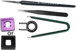 Mechanical Keyboard Lube Pen Tool Collection Switch Stem Puller Switch Opener for Cherry Kailh TTC Candy Switch(Purple)