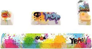 Profile 4 Keys Keycaps Set Esc Enter Space Bar 6.25U PBT Dye-Sublimation for Mechanical Keyboard Keycap
