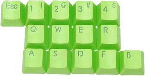 OEM Doubleshot Injection Backlight PBT Keycap for Mechanical Keyboard 14 Keys(Green)