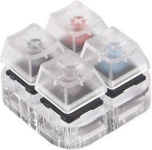 4 Key Caps Testing Tool Cherry MX Switches Keyboard Tester Kit Clear Keycaps Sampler PCB Mechanical Keyboard(four axis)