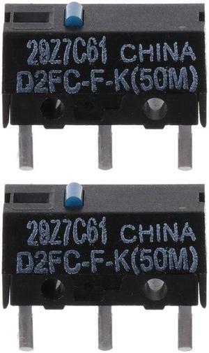 2Pcs Mouse Micro Switch Micro Button Blue Dot D2FC-F-K  Switches 50Million D2FC-F 7N(2)