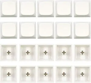 1U Keycap Unique Character XDA Profile Thick PBT Blank Keycap for MX Switch(White)